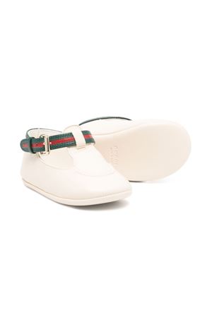 scarpa in pelle biege GUCCI KIDS | 7930401D7309553